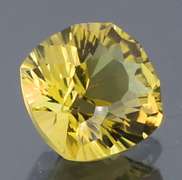 Strinking 3.33ct concave cushion burnished gold Citrine