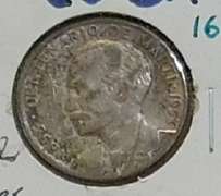 Cuba: Silver 1953 25 cts Marti Commem, circ luster