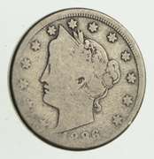 1886 Liberty V Nickel - Circulated