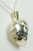 Sterling Musical Locket Pendant & Long Chain