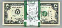 Original pack of 2013 $2 Bills in Sequence from BEP (F).