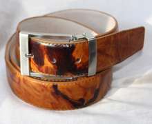 Casual Leather Belt 1 1/2 Inch Wide, Made In Italy