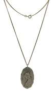 Sterling Silver Oval Pendant on Chain