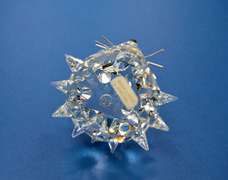Vintage Swarovski Crystal Hedgehog Figurine With Black Eyes and Nose
