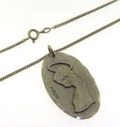 Sterling Silver Oval Pendant on Chain