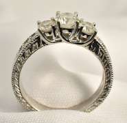 Stylish WG Contemporary Diamond Ring