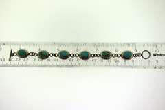 vintage Sterling Silver Turquoise Link Bracelet