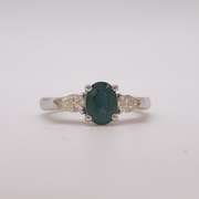 14kt Gold, Blue Sapphire, & Diamond Cocktail Ring