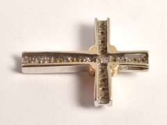 Sweet White Gold Diamond Cross