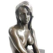 Nude Girl By Claude Bronze Sculpture