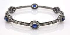 Inspiring Anodized Tourmaline & Diamond Bracelet in Sterling Silver