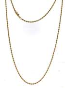 Nice Yellow Gold Rope Chain Necklace