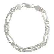 Sterling Silver Figaro Link Bracelet