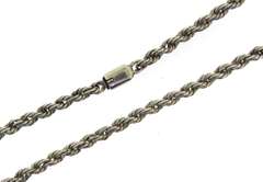 Vintage Sterling Silver Rope Chain Necklace