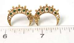 Enigmatic Crescent Moon Earrings in Yellow Gold