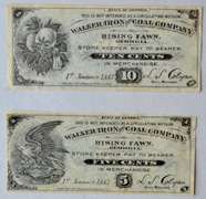 5 Cent &10 Cent Unc Jan 1 1883 Walker Iron &Coal Co Notes