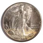 Gem BU Plus 1942 Walking Liberty Half
