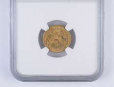 AU58 1862 $2.50 Liberty Head Gold Quarter Eagle - Graded NGC