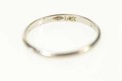 14K White Gold 1.4mm Rounded Simple Plain Child's Band Ring