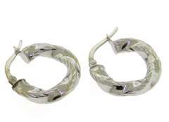 Nice 18kt Twisted Hoop Earrings