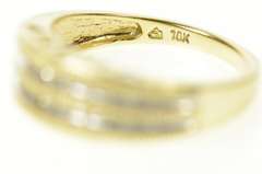 10K Yellow Gold Diamond Graduated Mom Mother's Day Band Ring