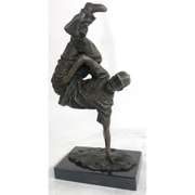 The Hip Hop Boy Dancing Bronze Statue