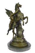Perseus and Pegasus Greek Mythology Hero Bronze Sculpture