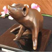 Farm Animal Pig Bronze Sculpture