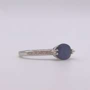 14kt Gold, Blue Sapphire, & Diamond Cocktail Ring
