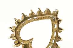 10K Yellow Gold Diamond Accent Classic Heart Love Symbol Pendant