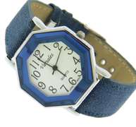 Varsales Denim Octagon wrist Watch