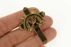 14K Yellow Gold 1920's Knights Templar Commandery Cross Pin/Brooch