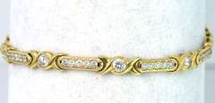 Lovely CZ Tennis Bracelet in 14KT Yellow Gold