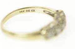 14K White Gold Cubic Zirconia Classic Wedding Band Ring