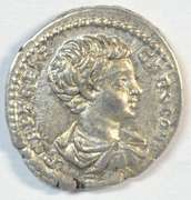 Scarce Near Mint Geta Roman Silver Denarius, 209-212 AD