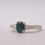 14kt Gold, Blue Sapphire, & Diamond Cocktail Ring