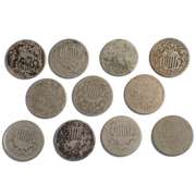 11 Shield Nickels