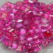 Thai pink! 4.39ct 100 piece princess cut Ruby set