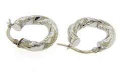 Nice 18kt Twisted Hoop Earrings