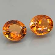Fiery 1.52ct pair of orange Tourmaline