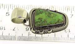 Sterling Silver Signed Turquoise Pendant