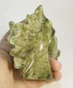 Gorgeous! 2,399.5ct forest green Zoisite carving