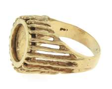 21kt Yellow Gold Dos Pesos Coin Ring