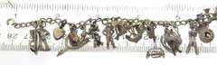 Vintage Sterling Silver Charm Bracelet