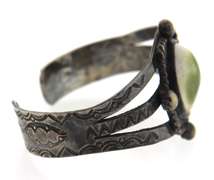 Vintage Sterling Silver Gemstone Cuff Bangle