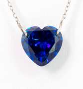 Vibrant Blue Stone Necklace in Sterling Silver
