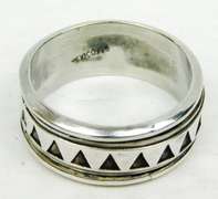 Men's Solid Sterling Spinner Ring, Size 13.5