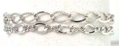 Pair of Lovely Sterling Silver Link Bracelets
