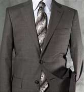 Stylish Sharkskin Slim Fit Suit, Made in Italy