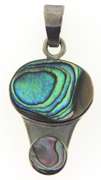 Sterling Silver Mexico Signed Abalone Pendant